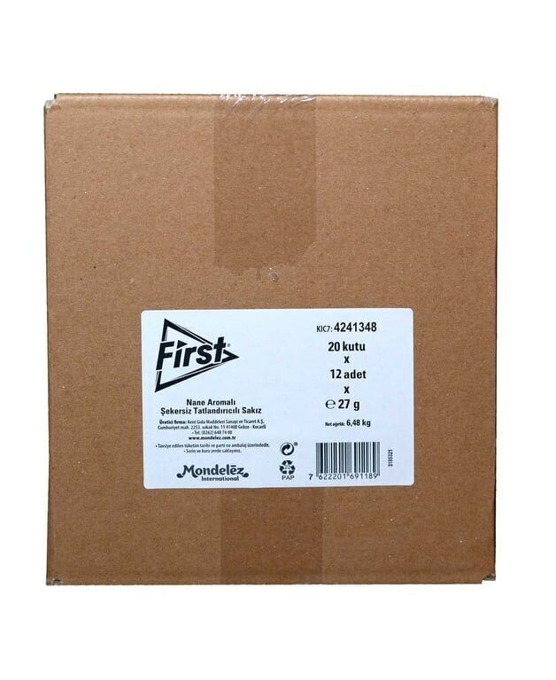 First 60 Dakika Sakız 27 gr x 12'li Paket Nane Aromalı