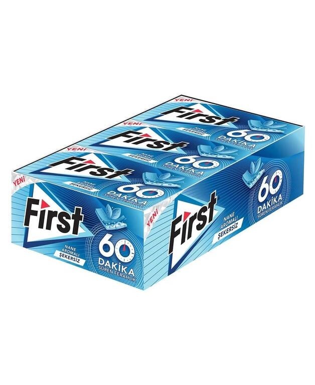 First 60 Dakika Sakız 27 gr x 12'li Paket Nane Aromalı