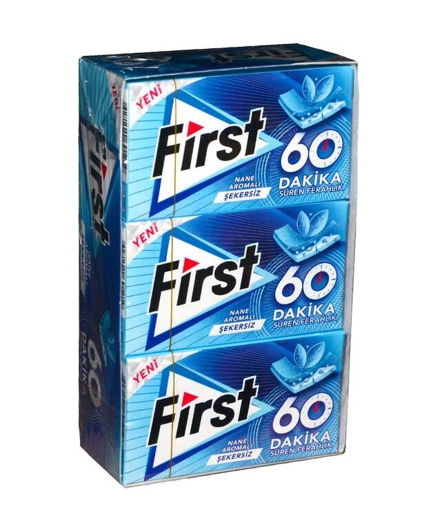 First 60 Dakika Sakız 27 gr x 12'li Paket Nane Aromalı