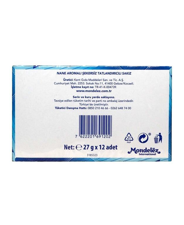 First 60 Dakika Sakız 27 gr x 12'li Paket Nane Aromalı