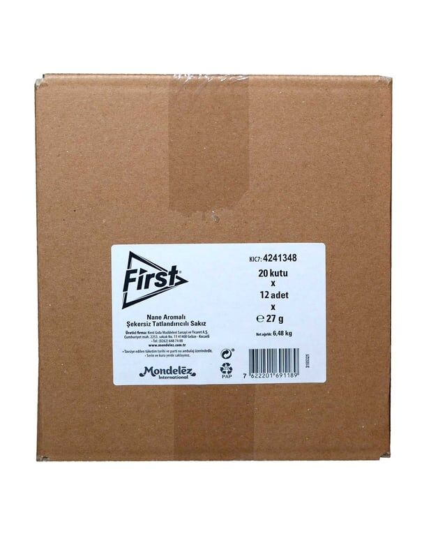 First 60 Dakika Sakız 27 gr x 12'li Paket Nane Aromalı