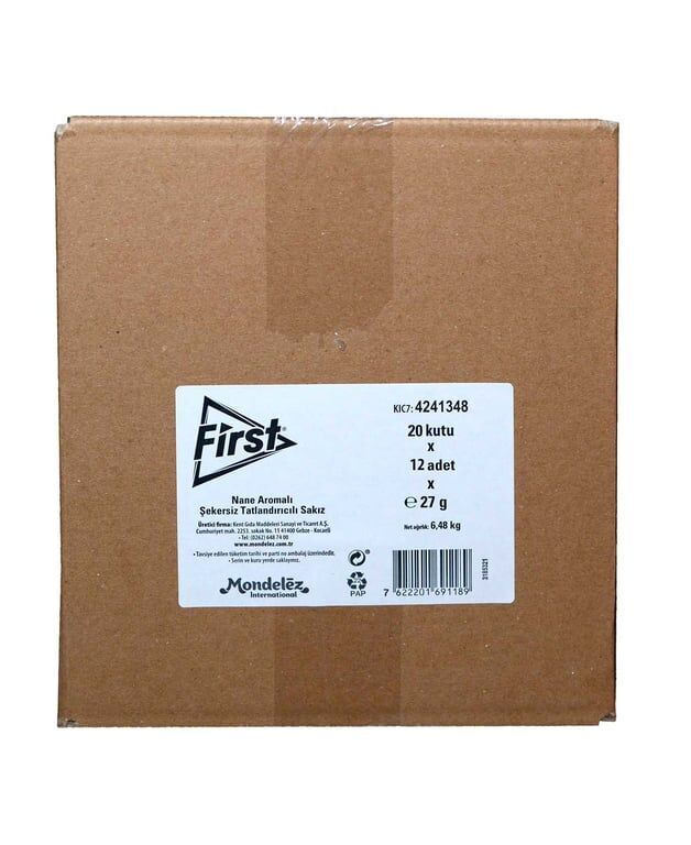 First 60 Dakika Sakız 27 gr x 12'li Paket Nane Aromalı