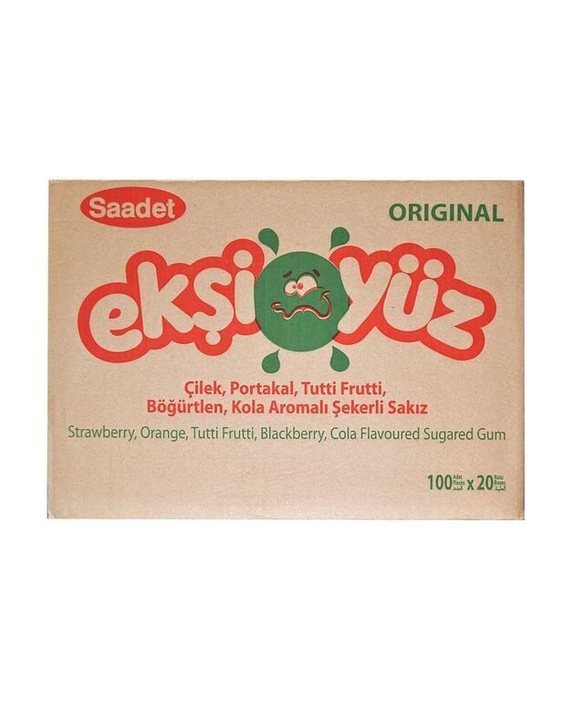 Ekşi Yüz 100'lü Paket Tutti Frutti Aromalı Sakız