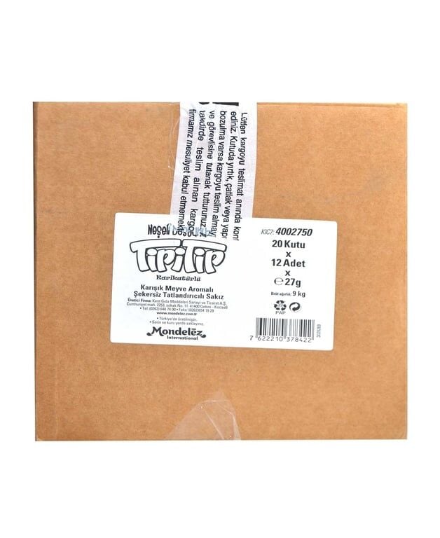 Tipitip Sakız 12 x 27 gr Meyve Aromalı Şekersiz