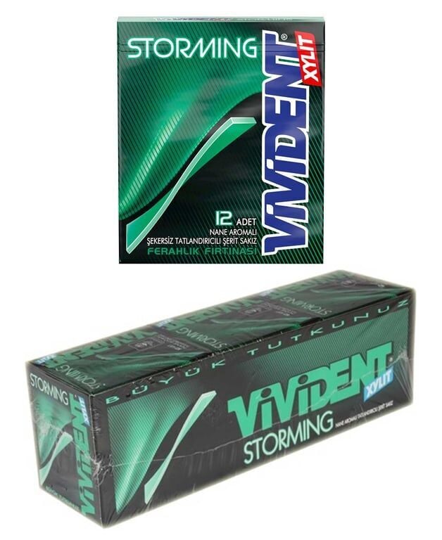 Vivident Storming Nane Aromalı Sakız 33gr X 18'li Paket