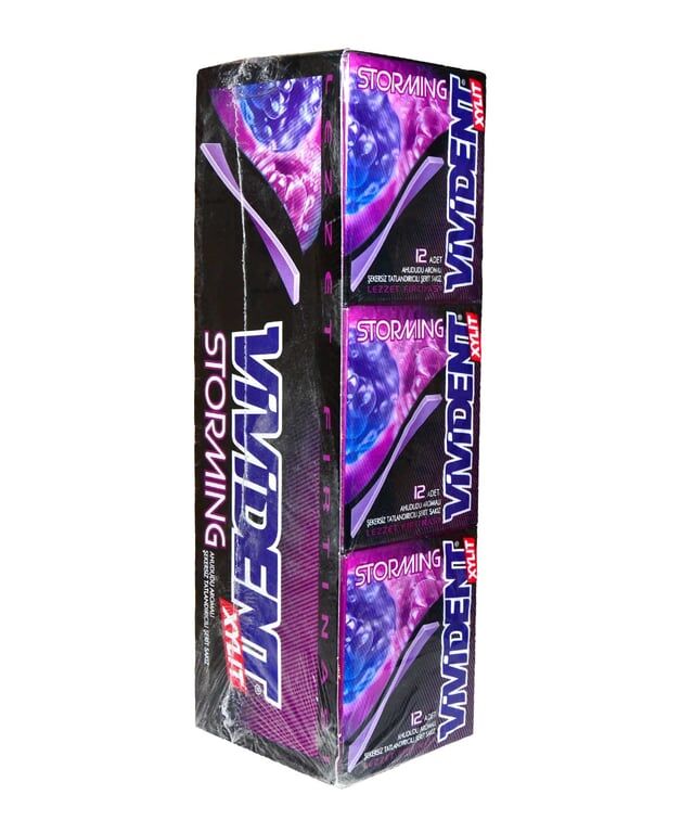 Vivident Storming Ahududu Aromalı Sakız 33gr X 18'li Paket