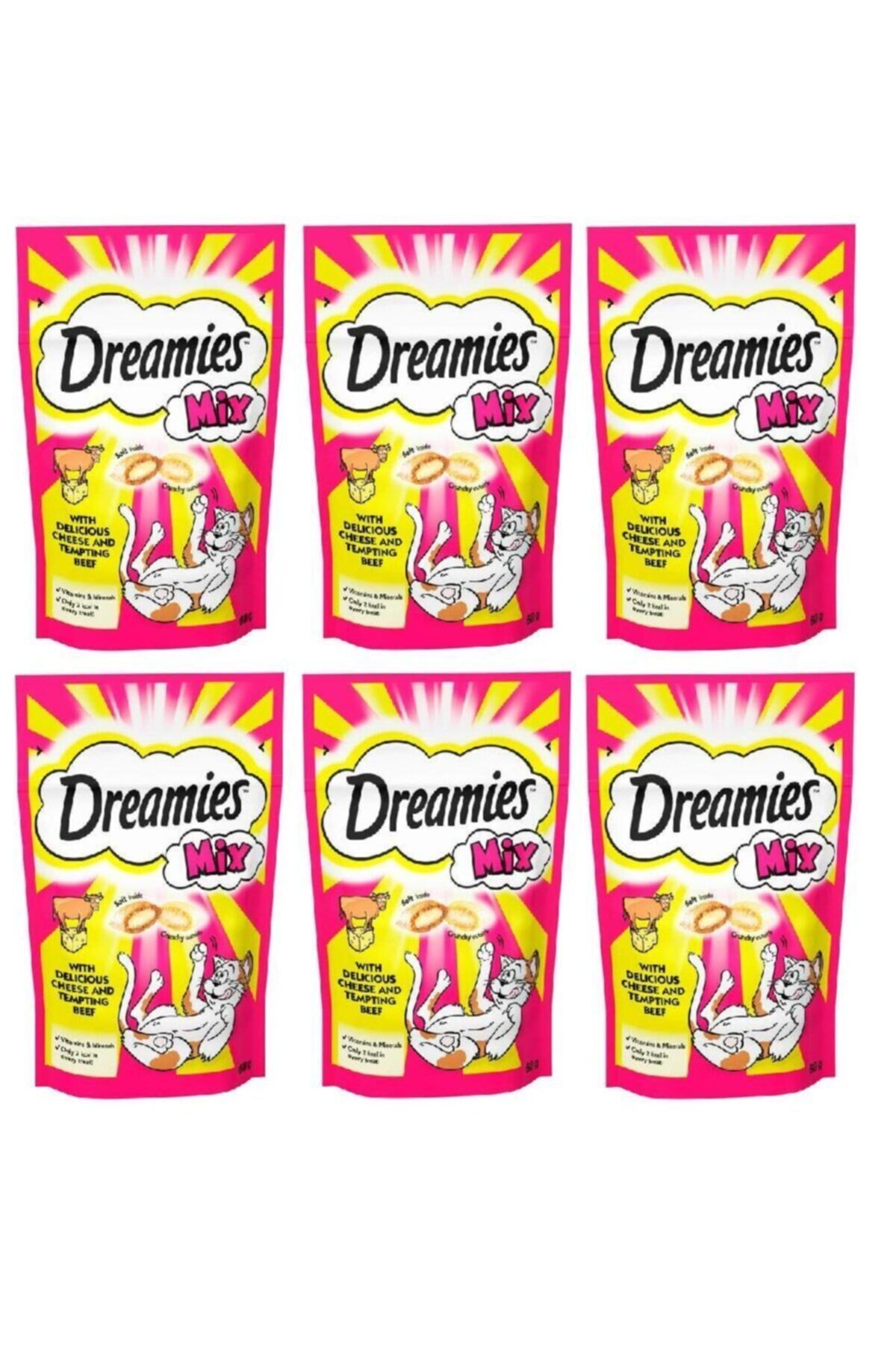 Mix Sığır Etli Ve Peynirli Kedi Ödülü 60 Gr (6 Adet)