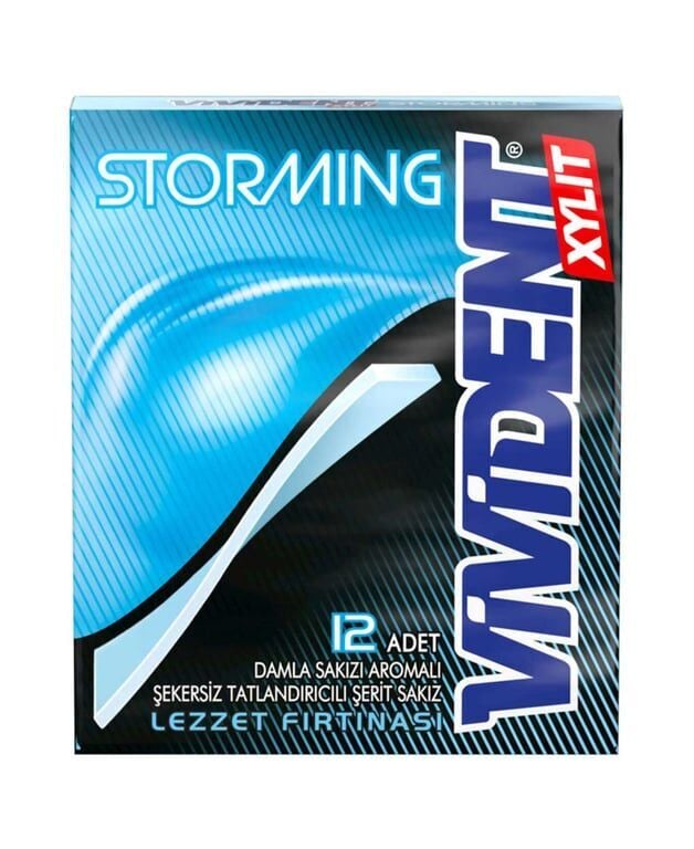 Vivident Storming Damla Sakızı Aromalı Sakız 33gr X 18'li Paket