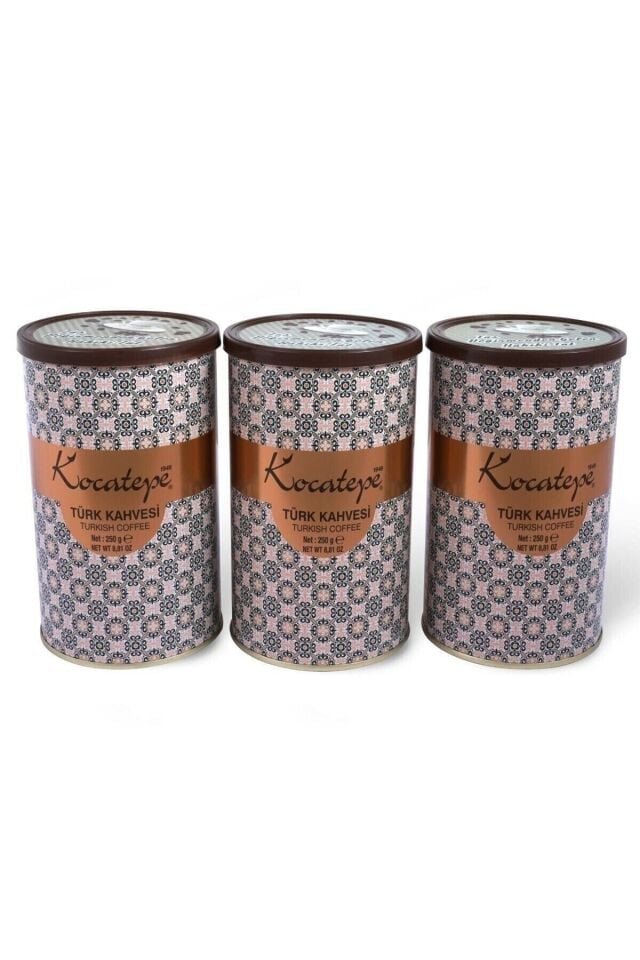 Kocatepe Kahve Türk Kahvesi 250 gr Teneke 3 'lü Paket
