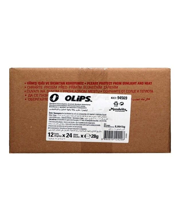 Olips Şekerleme 28 gr 24'lü Paket Mentol & Okaliptus Aromalı