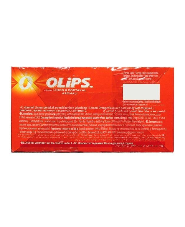 Olips Şekerleme 28 gr 24'lü Paket Limon & Portakal Aromalı