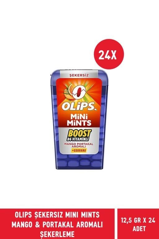 Olips Mini Mints Boots B6 Vitaminli Mango Portakal 12.5 GR - 24 Adet