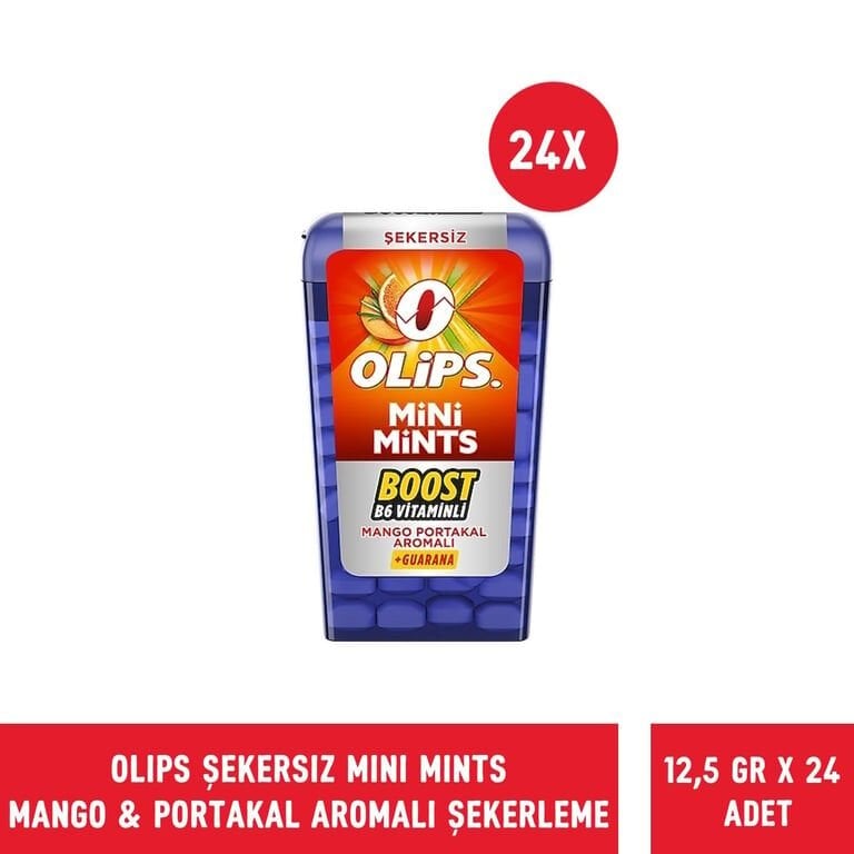 Olips Mini Mints Boots B6 Vitaminli Mango Portakal 12.5 GR - 24 Adet