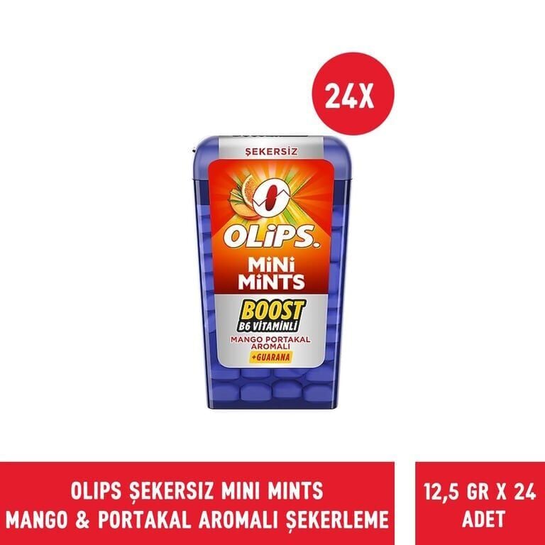 Olips Mini Mints Boots B6 Vitaminli Mango Portakal 12.5 GR - 24 Adet