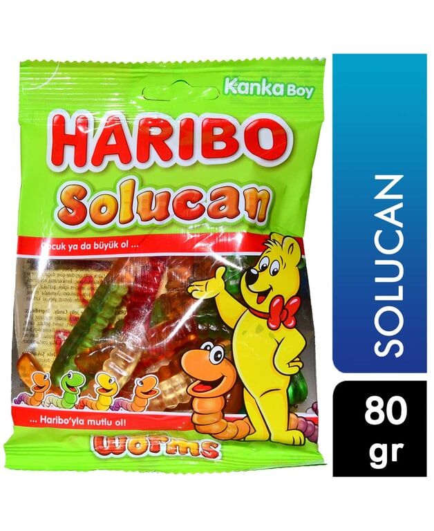 Haribo Yumuşak Şekerleme 80 gr Solucan