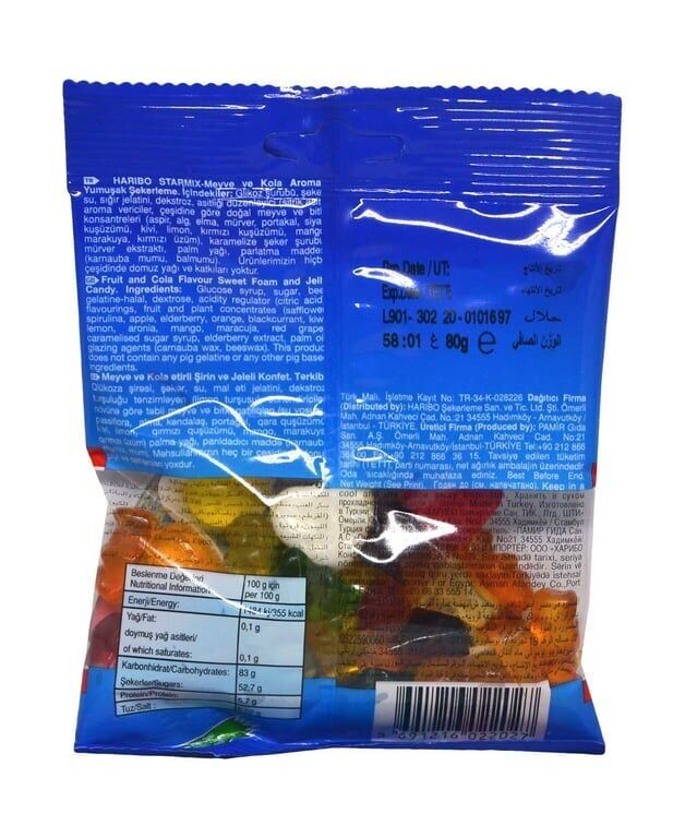Haribo Yumuşak Şekerleme 80 gr Star Mix