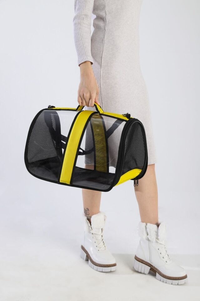 Bypet Kedi Taşıma Çantası Şeffaf Seyahat Evcil Hayvan Çantası Büyük Boy Şeffaf Astronot