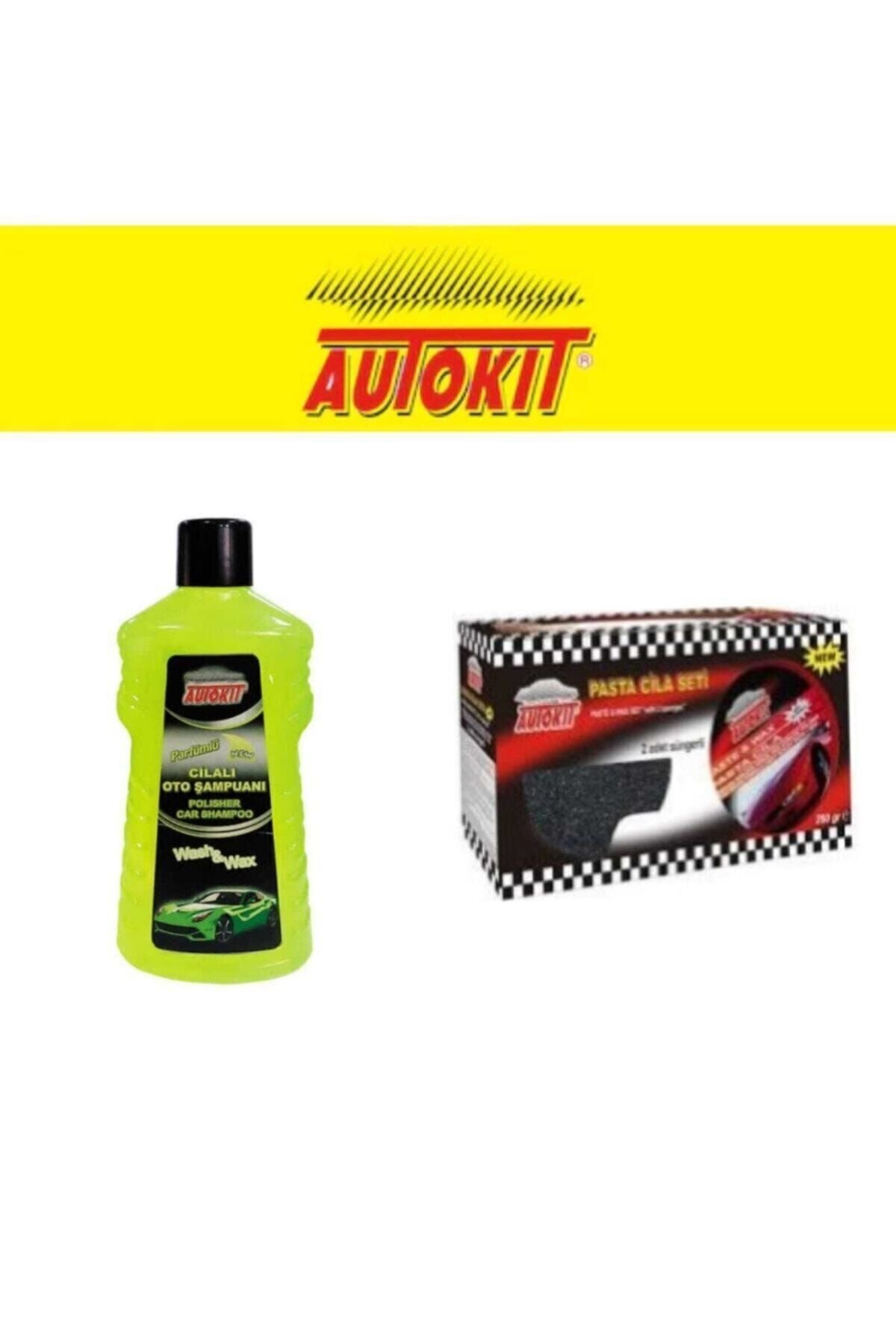 Cilalı Oto Şampuanı Ve Süngerli Pasta Cila Seti