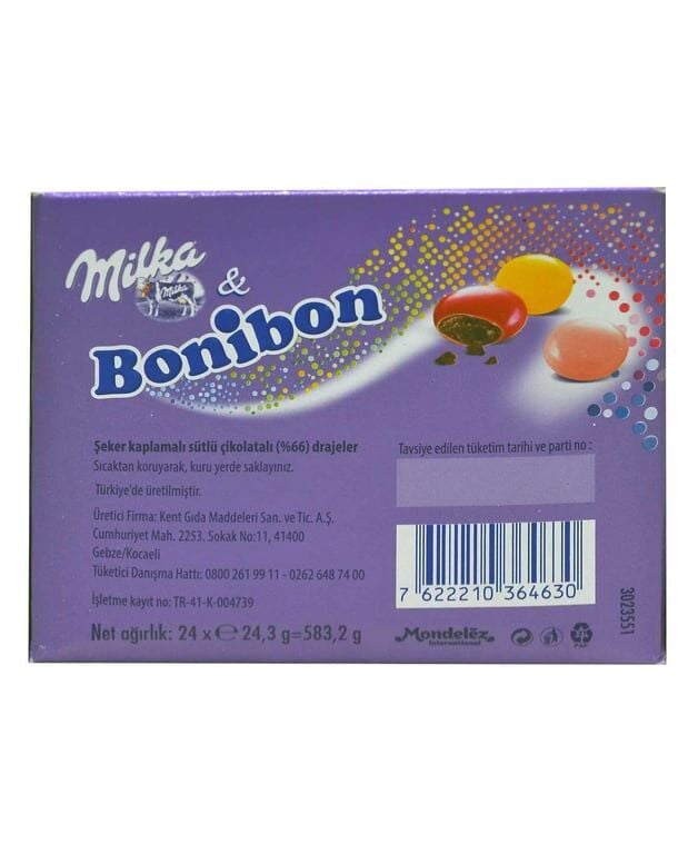 Milka Bonibon 24,3 gr 24'lü Paket Çikolatalı