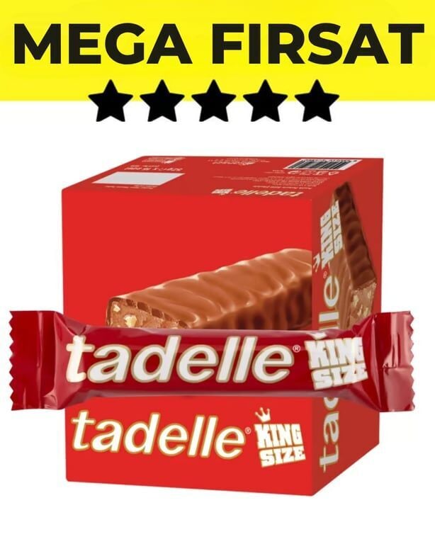 Tadelle Sütlü King Çikolata 52 gr Fındıklı X 16'lı Paket