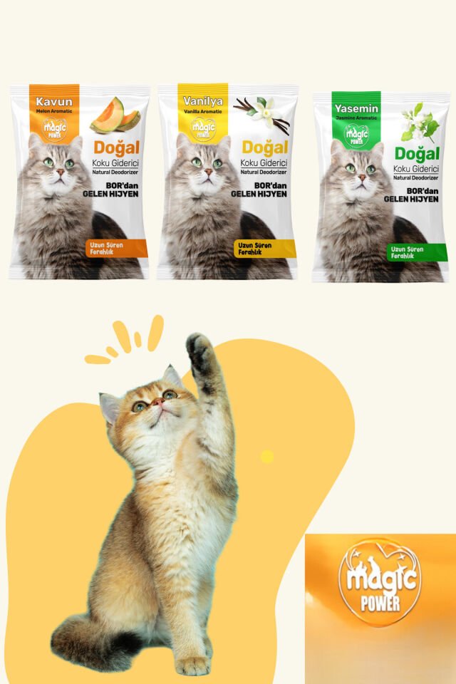 Kavun Özlü Doğal Kedi Kumu Koku Giderici 5 Adet, Borlu Koku Giderici