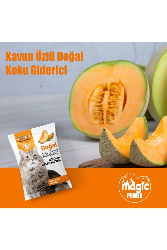 Kavun Özlü Doğal Kedi Kumu Koku Giderici 5 Adet, Borlu Koku Giderici