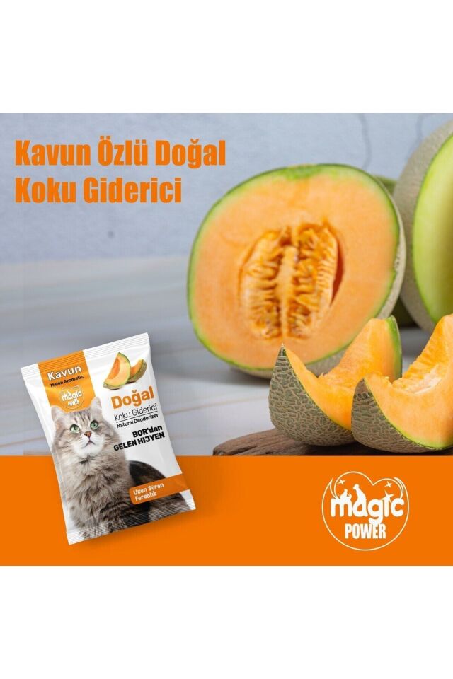 Kavun Özlü Doğal Kedi Kumu Koku Giderici 5 Adet, Borlu Koku Giderici