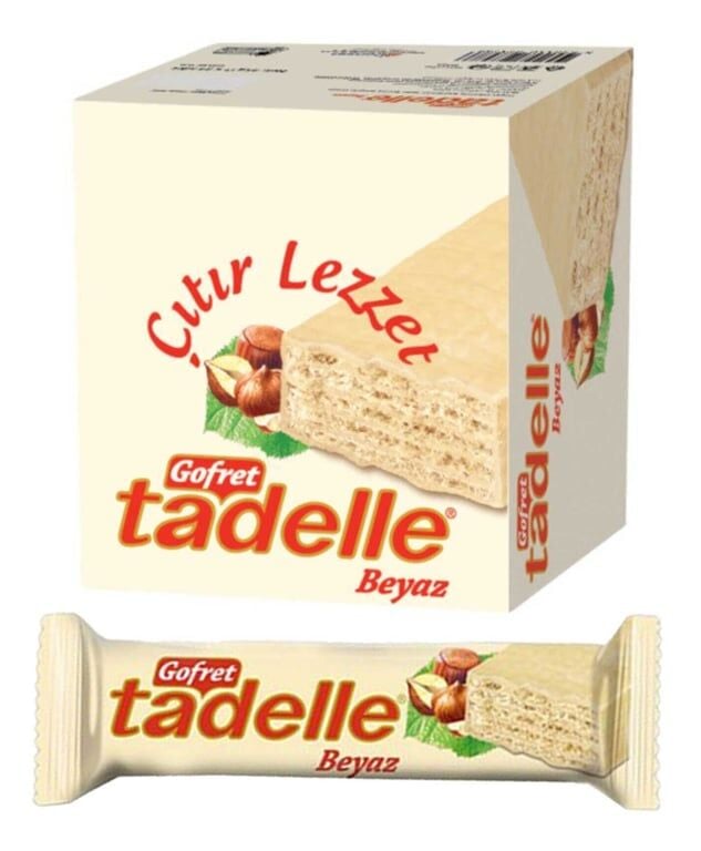 Tadelle Gofret 35 gr 24'lü Paket Beyaz Çikolatalı