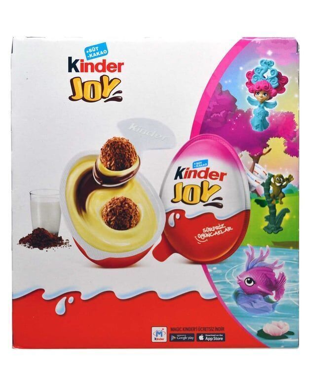 Kinder Joy Sürpriz Yumurta Kızlara Özel Oyuncaklı 20 G x 24 Adet