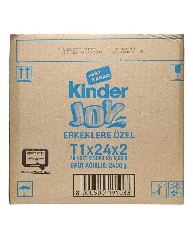 Kinder Joy Sürpriz Yumurta Erkeklere Özel Oyuncaklı 20 G x 24 Adet