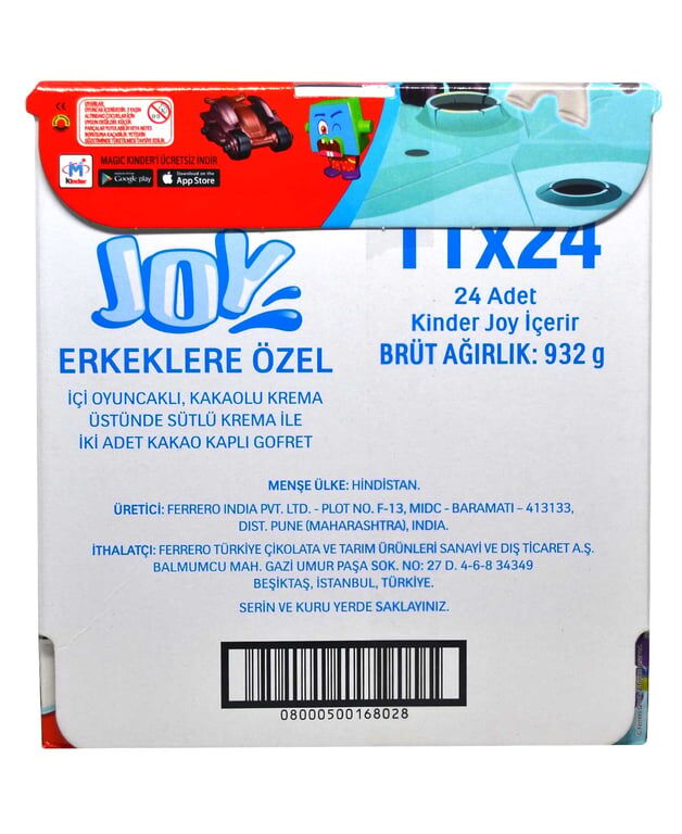 Kinder Joy Sürpriz Yumurta Erkeklere Özel Oyuncaklı