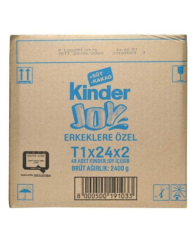 Kinder Joy Sürpriz Yumurta Erkeklere Özel Oyuncaklı 20 G x 24 Adet