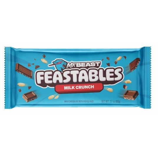 MR BEAST FEASTABLES MİLK CRUNCH CHOCOLATE BAR 60 GR