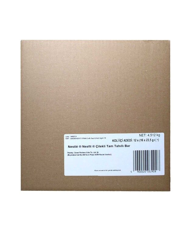 Nestle Nesfit Tam Tahıllı Bar 23,5 gr 16'lı Paket Çilekli