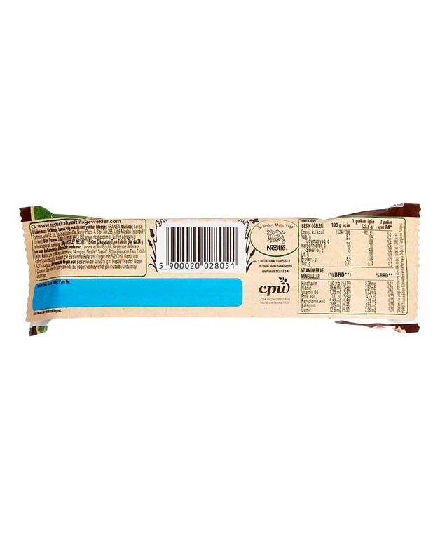 Nestle Nesfit Tam Tahıllı Bar 23,5 gr 16'lı Paket Bitter Çikolatalı