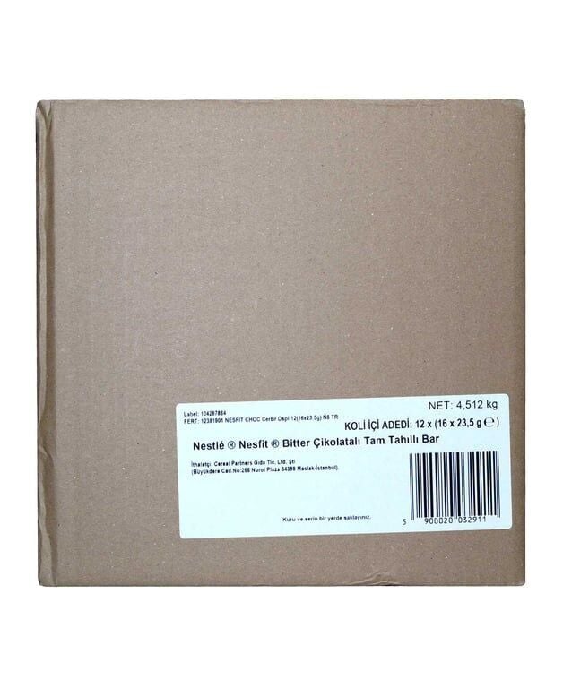 Nestle Nesfit Tam Tahıllı Bar 23,5 gr 16'lı Paket Bitter Çikolatalı