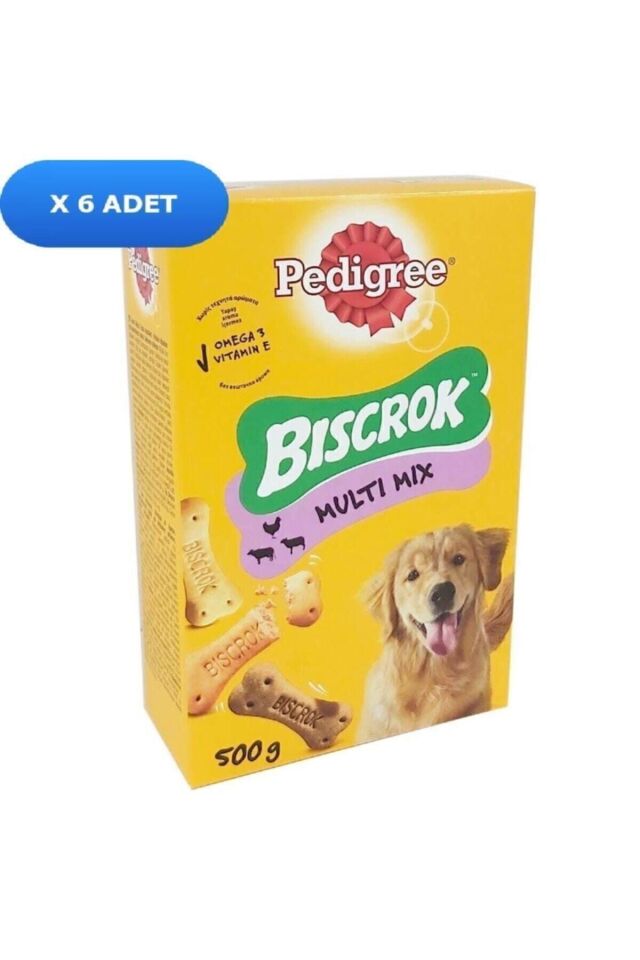Pedigree Biscrok Multi Mix Köpek Ödül Bisküvisi 500 Gr (6 Adet)