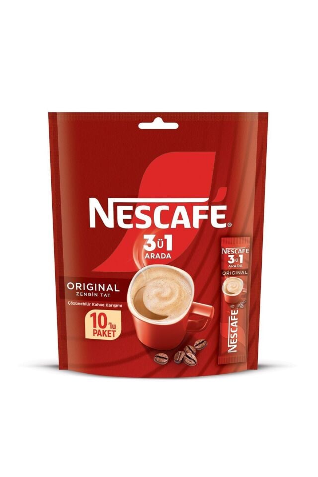 Nescafé 3ü1 Arada Original Çözünebilir Kahve 10 x 10'lu paket (10x17,5g)