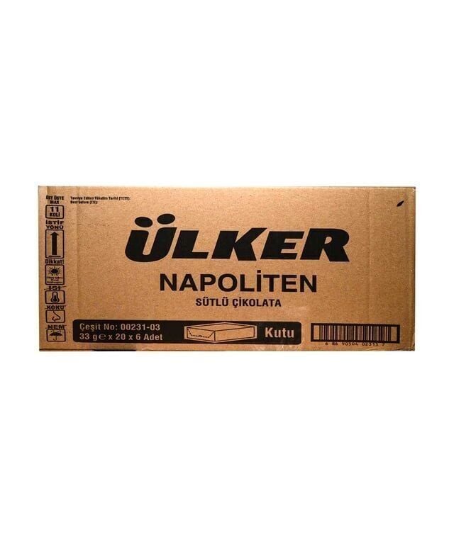 Ülker Napoliten Sütlü Çikolata 33 gr 20'li Paket