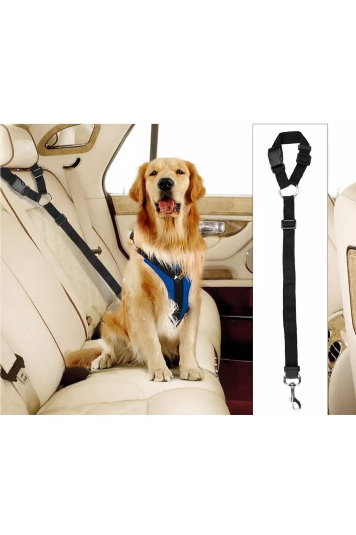Bypet Köpek Emniyet Kemeri Ve Gezdirme Tasması - Tüm Araçlara Uyumlu - Köpek Araba Seyahat Kemeri