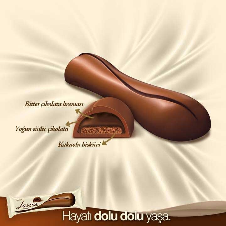 Ülker Laviva Krema Dolgulu Bisküvili Çikolata 35 g