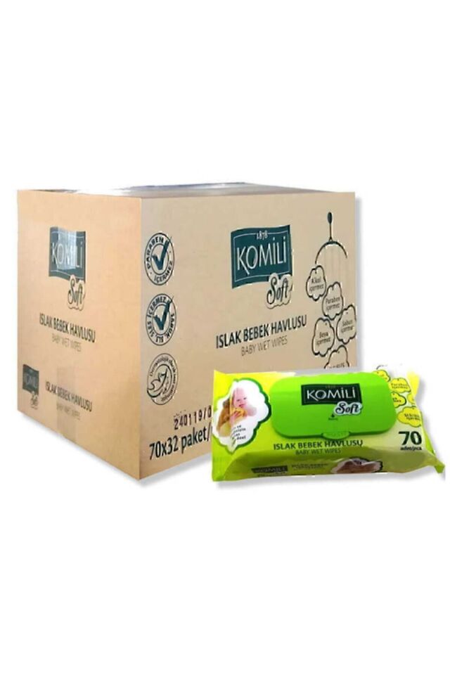 Soft Islak Bebek Havlusu 70 Li 32 Adet