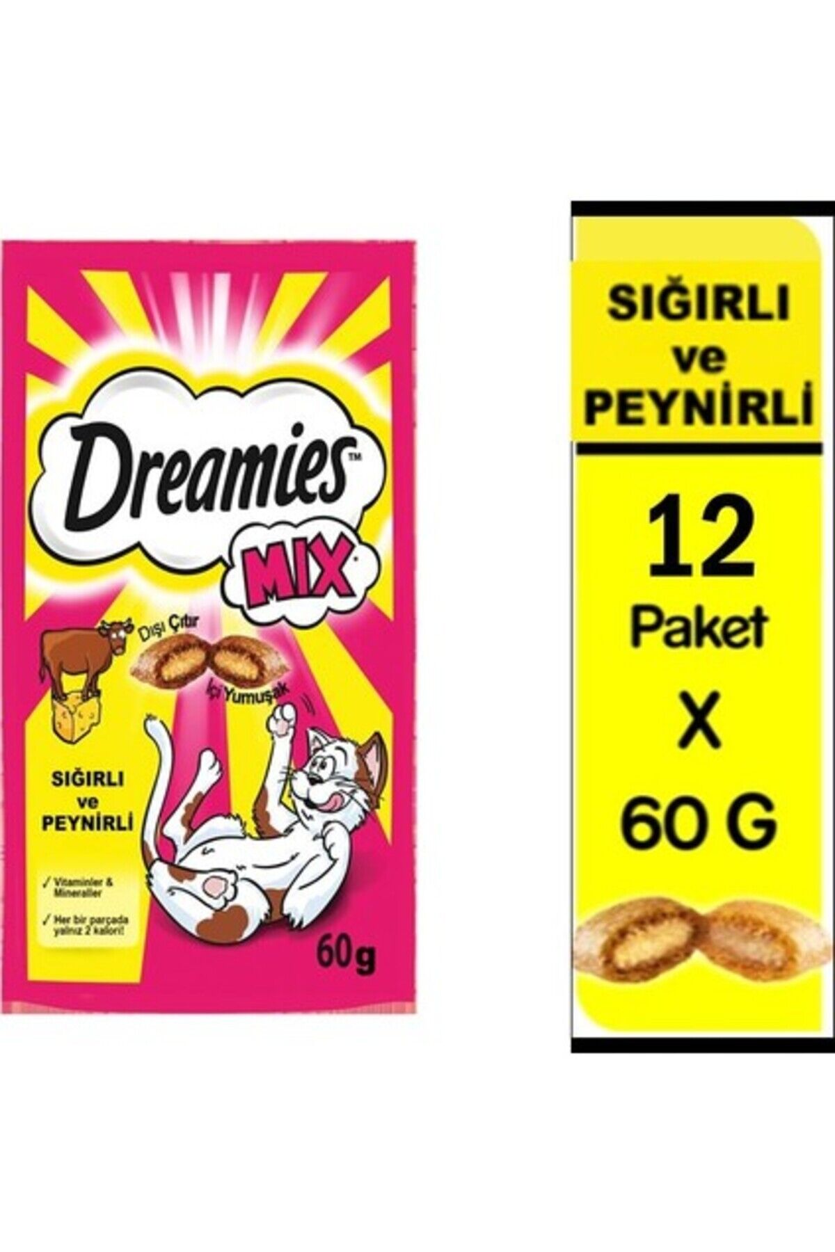 Mix Biftek & Peynir Ödül Maması 12X60gr