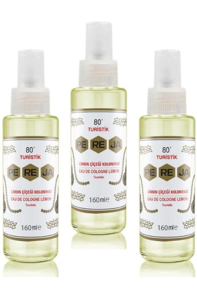 80° Limon Çiçeği Kolonyası Sprey 150 ml 3'lü Set