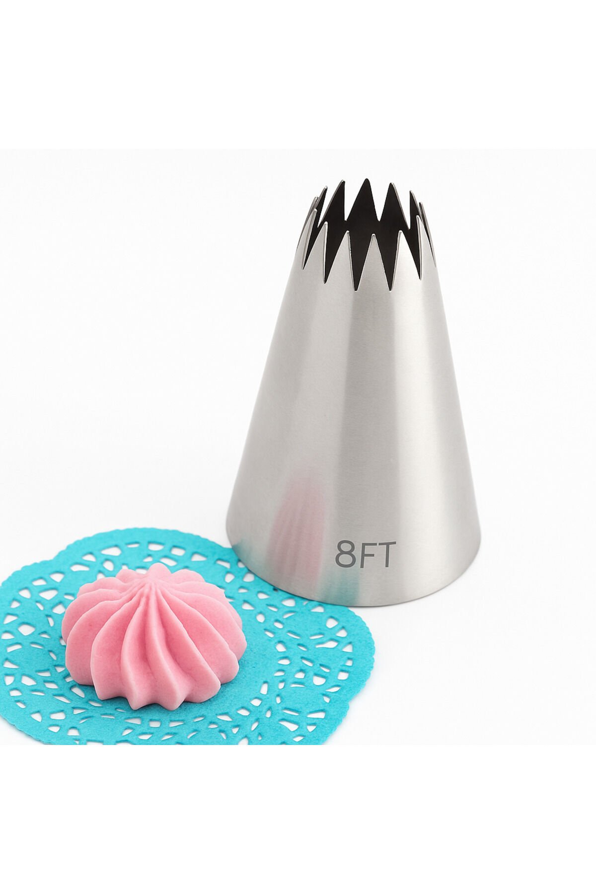 Krema Sıkma Torbası Ucu Paslanmaz Çelik 8FT Büyük Boy, Krema Duyu, Şanti Torbası Ucu,