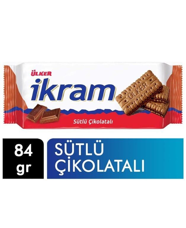 Ülker İkram Bisküvi 84 gr Sütlü Çikolatalı