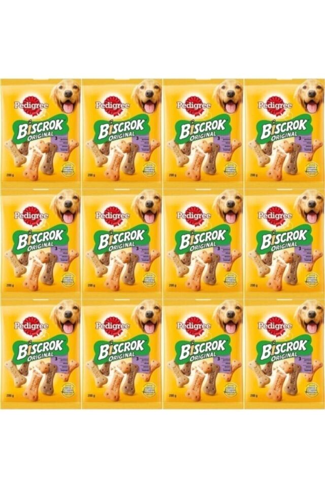 Biscrok Multi Mix Köpek Ödül Maması Bisküvi 200 gr X 12 Adet