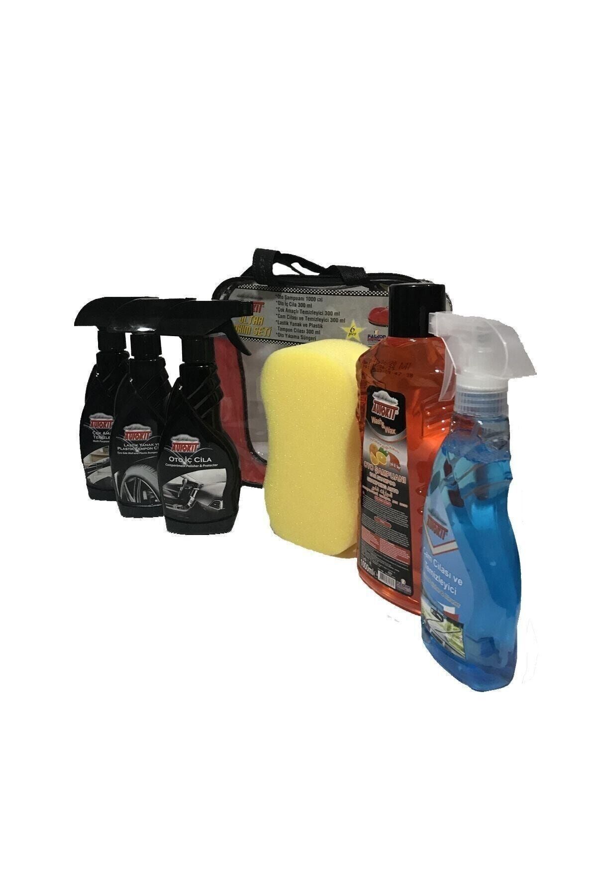 Araç Bakım Seti Lastik Parlatıcı Oto Iç Cila Cam Cilası Oto Şampuanı Süngeri Genel Temizleyici