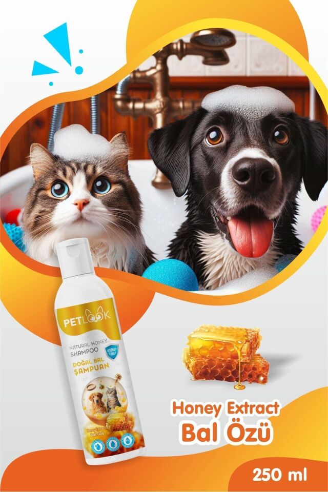 Petlook Köpek Şampuan ve Kedi Şampuan Bal Özlü 250 ml