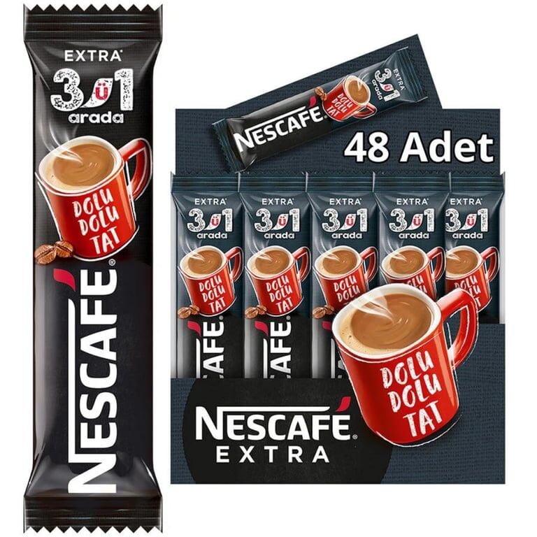 Nescafe Extra 3'ü 1 Arada 16,5 gr x 48'li Paket